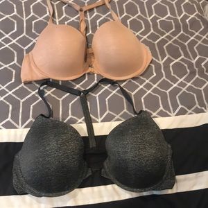 2 Racerback Victoria’s Secret Front Close Bras